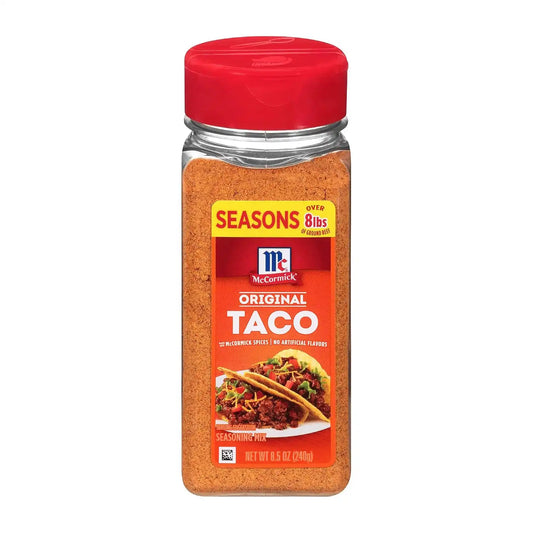 McCormick Taco Seasoning Mix, Original, No Artificial Flavors, No MSG Added, Mild Heat and Classic Flavor the Whole Family Will Love, 8.5 oz
