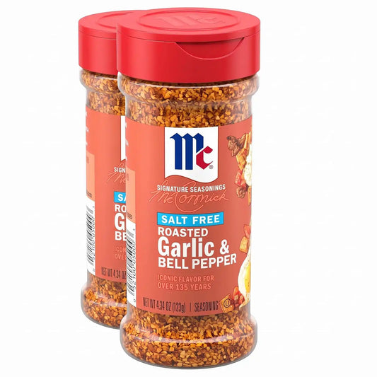 McCormick Salt Free Roasted Garlic & Bell Pepper Seasoning, 4.34 oz (Pack of 2)