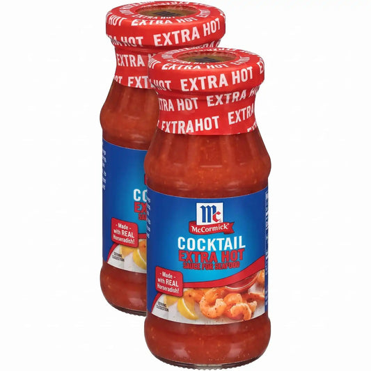 McCormick Golden Dipt Extra Hot Cocktail Sauce for Seafood, 8 fl oz (Pack of 2)