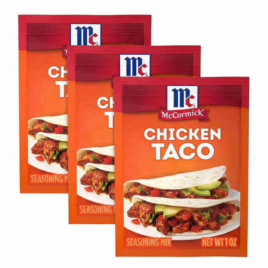 McCormick Chicken Taco Seasoning Mix, 1 oz (Pack of 3)