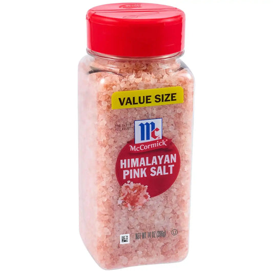 McCormick Himalayan Pink Salt, Value Size, Coarse Rock Salt, Trace Minerals, Salt Grinder, For Grilled Meats, Roasted Vegetables, Cookies, Caramels & More, 14 oz
