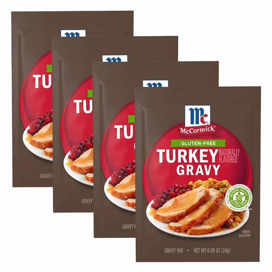 McCormick Turkey Gravy Mix (Gluten Free), 0.88 oz (Pack of 4)
