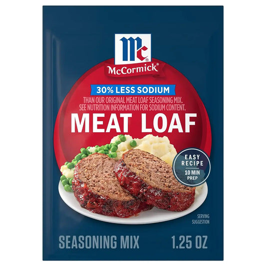 McCormick Meat Loaf Seasoning Mix with 30% Less Sodium,1.25 Ounce (Pack of 12)