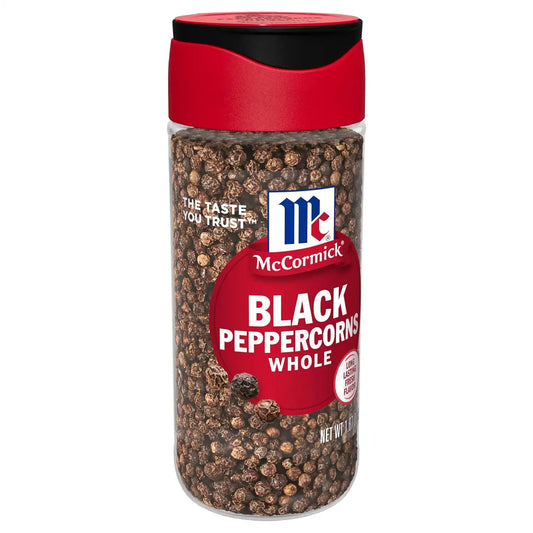 McCormick Whole Black Peppercorns, 1.87 oz (Pack of 6)
