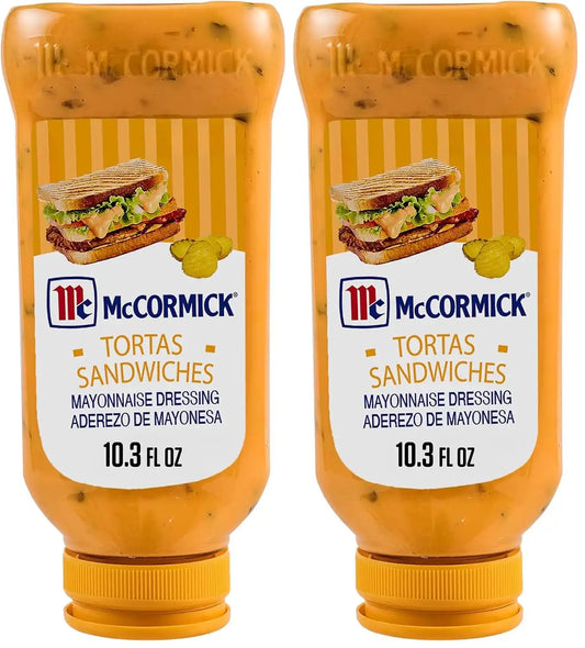McCormick Tortas Sandwiches Mayonnaise Dressing, 10.3 fl oz (Pack of 2)