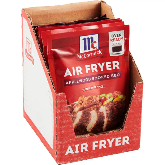 McCormick Air Fryer Applewood Smoked BBQ Seasoning Mix, 1.25 oz (Pack of 12)