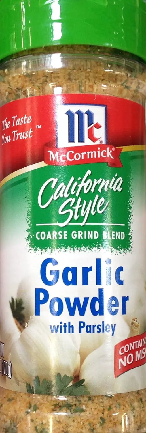 McCormick California Style GARLIC POWDER with Parsley 6oz (Quantity 10)