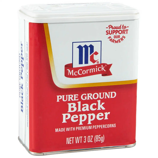 McCormick Pure Ground Black Pepper, 3 oz (Pack of 12)