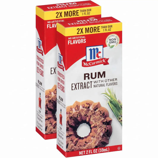 McCormick Rum Extract with Other Natural Flavors, 2 fl oz (Pack of 2)