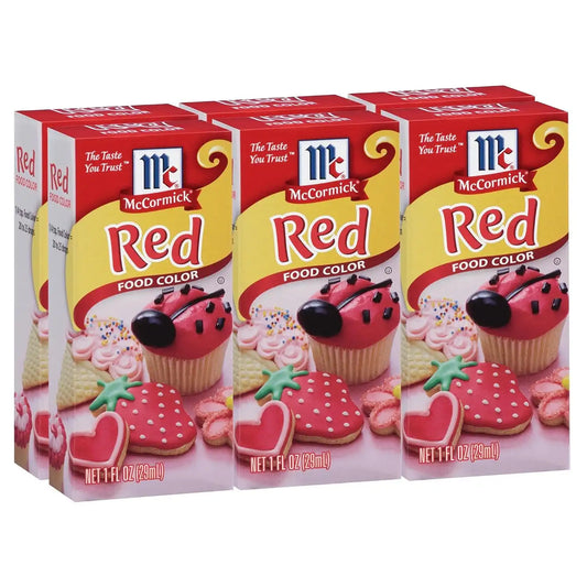 McCormick Red Food Color, 1 fl oz (Pack of 6)