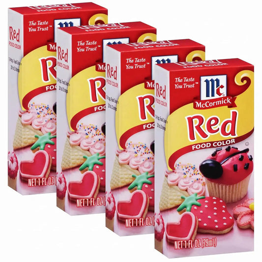 McCormick Red Food Color, 1 fl oz (Pack of 4)