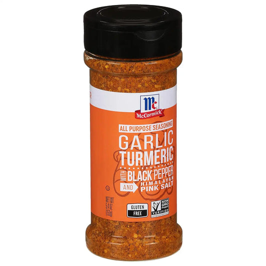 McCormick Garlic Turmeric with Black Pepper and Himalayan Pink Salt All Purpose Seasoning, 5.4 oz