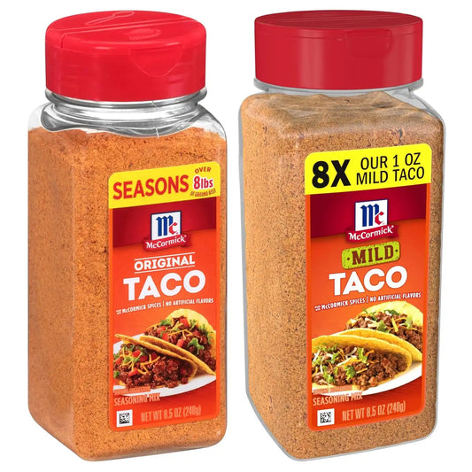 McCormick Original and Mild Taco Seasoning Mix Bundle, 17 oz