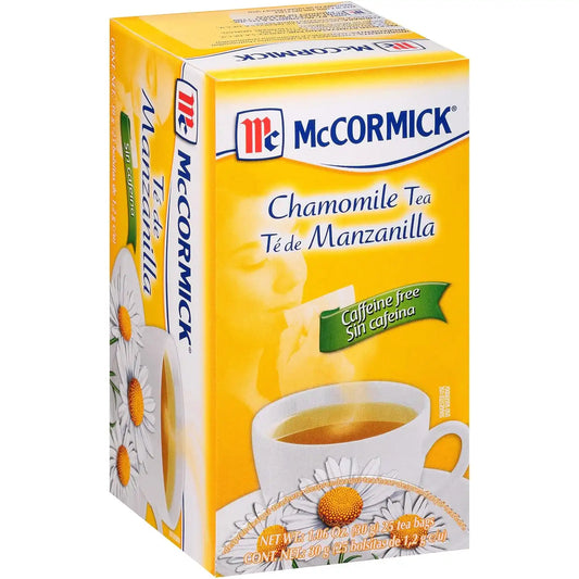 McCormick 25 Count Caffeine Free Chamomile Tea Bags, 1.06 oz (Pack of 6)