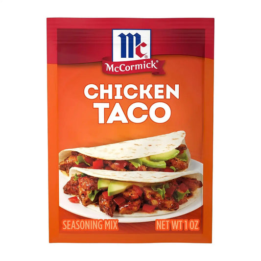 McCormick® Chicken Taco Seasoning Mix, No MSG Added*, No Artificial Flavors, Made with McCormick Herbs & Spices, For Tacos, Nachos, Fajitas and More, 1 oz