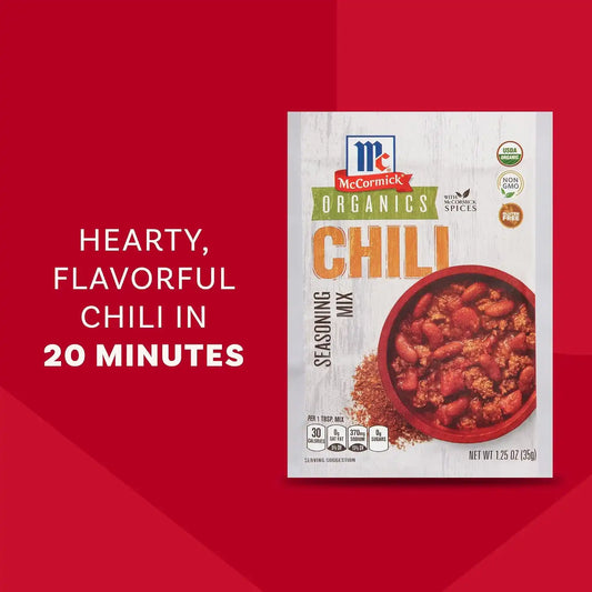 McCormick Organics Chili Seasoning Mix, 1.25 oz (Pack of 12)