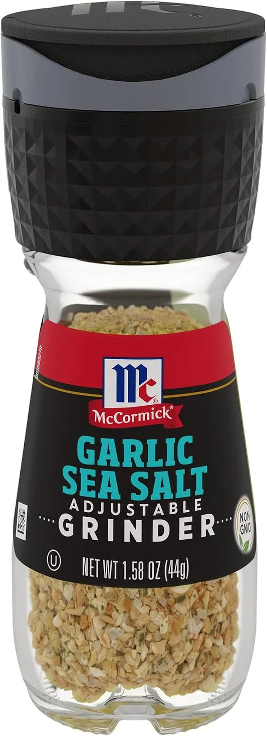 McCormick Garlic Sea Salt Grinder, 1.58 oz (Pack of 6)