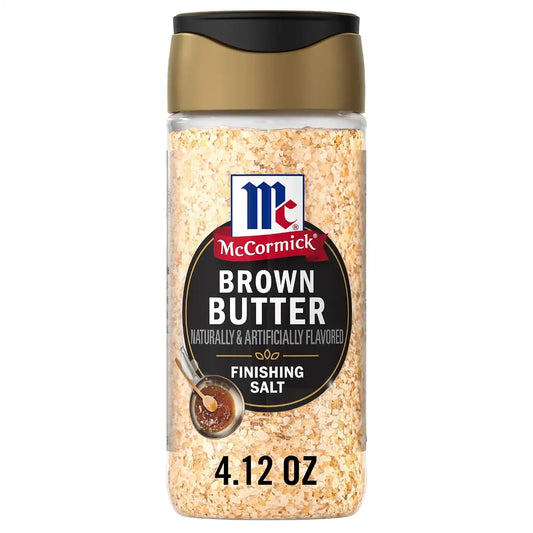 McCormick Finishing Salt, Brown Butter, Sea Salt & Nutty Aromatic Flavor, For Baked Goods, Desserts, Ice Cream & Pasta, Kosher, 4.12 oz