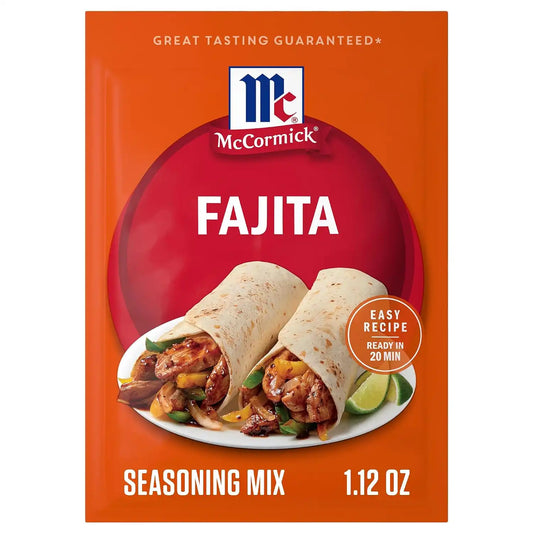 McCormick Seasoning Mix, For Restaurant-Style Fajitas at Home. Can be use with: Chicken, Steak, Shrimp, Vegetables, 1.12 oz