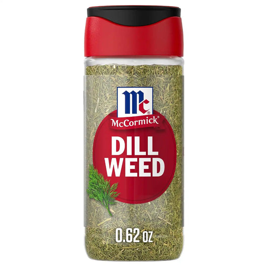 McCormick Dill Weed, Sweet, Bright & Grassy Taste, Kosher, FlavorSealed to Capture Vibrant Flavor, Mild Flavor Pairs Well with Poultry, Fish, Potatoes & Sauces, 0.62 oz