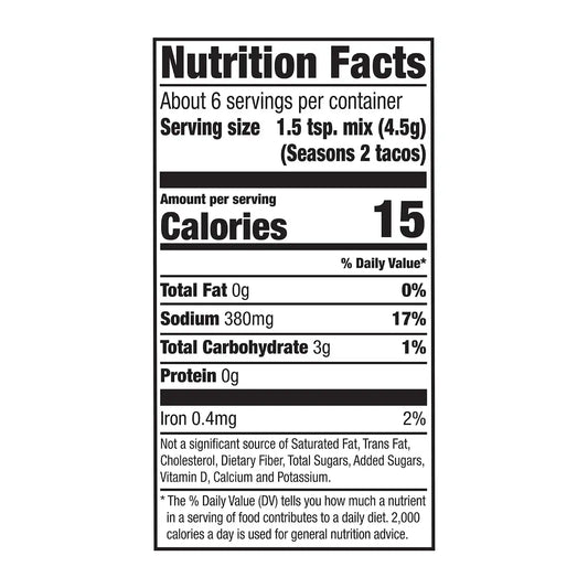 McCormick Taco Seasoning Mix, Original, 1 oz