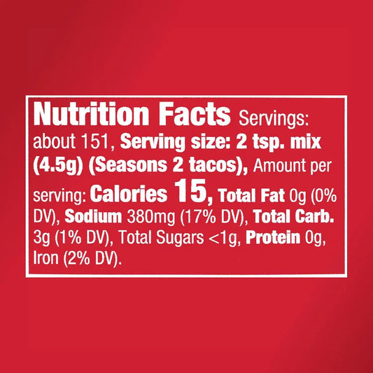 McCormick® Original Taco Seasoning Mix, No MSG Added, 24 oz
