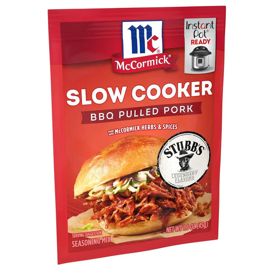 McCormick Slow Cooker BBQ Pulled Pork Seasoning Mix, 1.6 oz (Pack of 12)