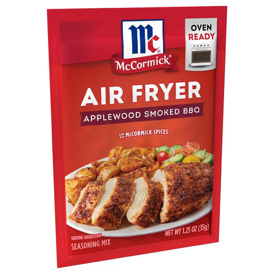 McCormick Air Fryer Applewood Smoked BBQ Seasoning Mix, 1.25 oz (Pack of 12)
