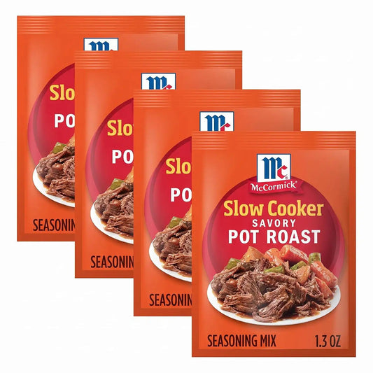McCormick, Slow Cooker Savory Pot Roast Seasoning Mix, 1.3 Oz (Pack of 4)