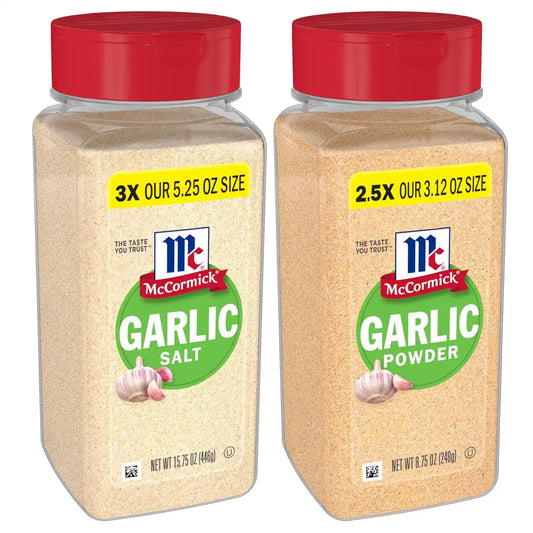McCormick Garlic Salt and Garlic Powder Bundle, 24.5 oz