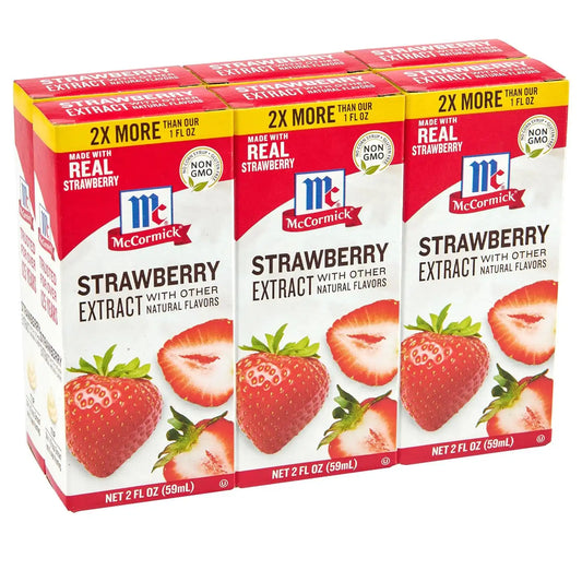 McCormick Strawberry Extract with Other Natural Flavors, 2 fl oz (Pack of 6)