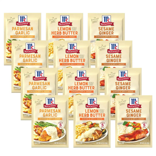 McCormick Simmer & Sauce Mix Variety Pack, 10.96 oz