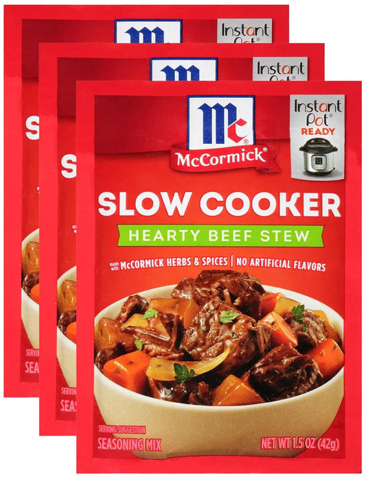 McCormick, Slow Cooker Hearty Beef Stew Seasoning Mix, 1.5 Oz (Pack of 3)