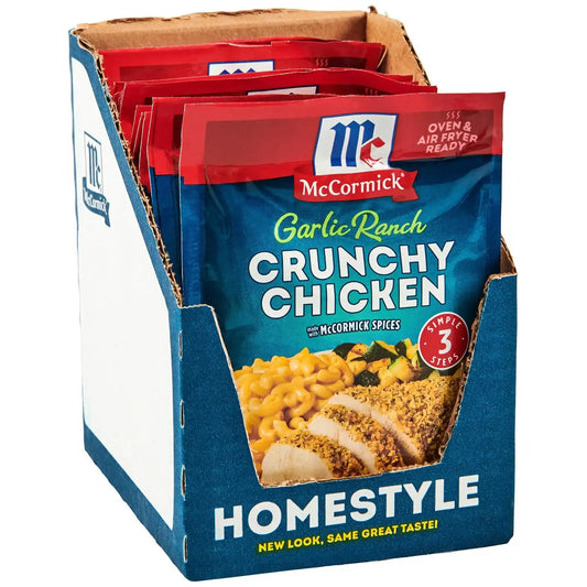 McCormick Garlic Ranch Crunchy Chicken Seasoning Mix, 1.25 oz (Pack of 12)
