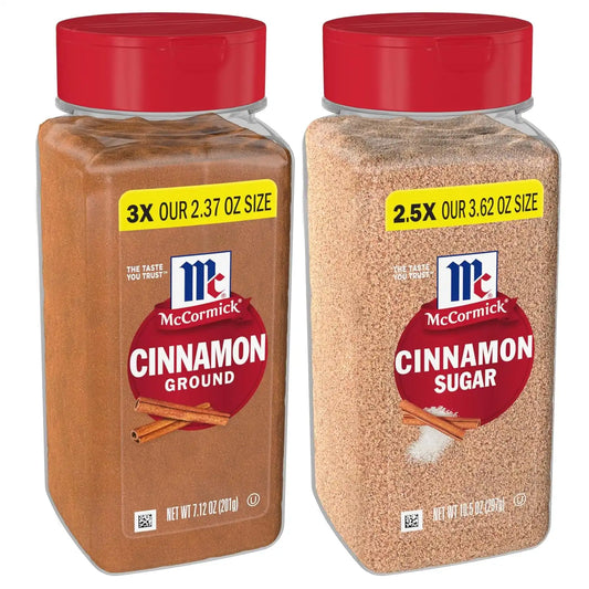 McCormick Ground Cinnamon and Cinnamon Sugar Bundle, 17.62 oz