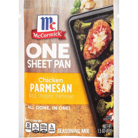 McCormick ONE Sheet Pan Chicken Parmesan Seasoning Mix, 1.5 oz (Pack of 12)